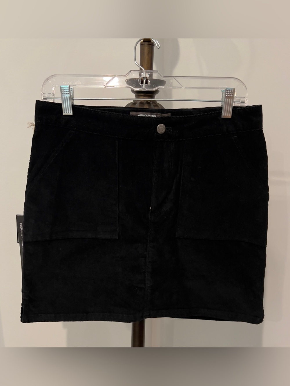 NWT Mountain Khakis Black Corduroy Mini Skirt